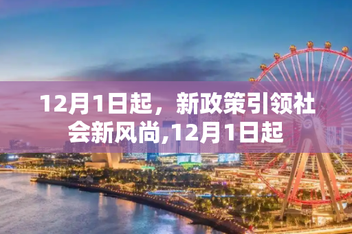 12月1日起，新政策引领社会新风尚,12月1日起
