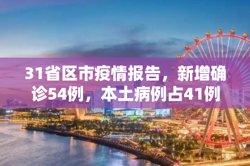 31省区市疫情报告，新增确诊54例，本土病例占41例,31省区市新增确诊54例本土41例